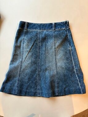 Armani Exchange Dark Blue Denim A-Line Skirt